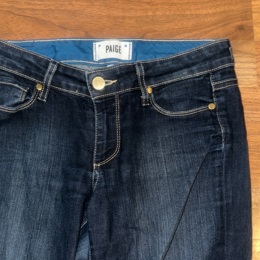 PAIGE Dark Blue Women's Flare Jeans